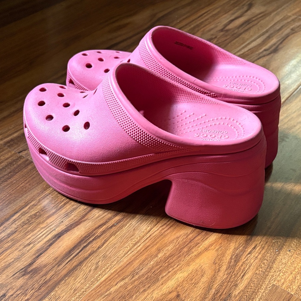 CROCS Pink Siren Clog Platform 9 - Picture 8 of 10